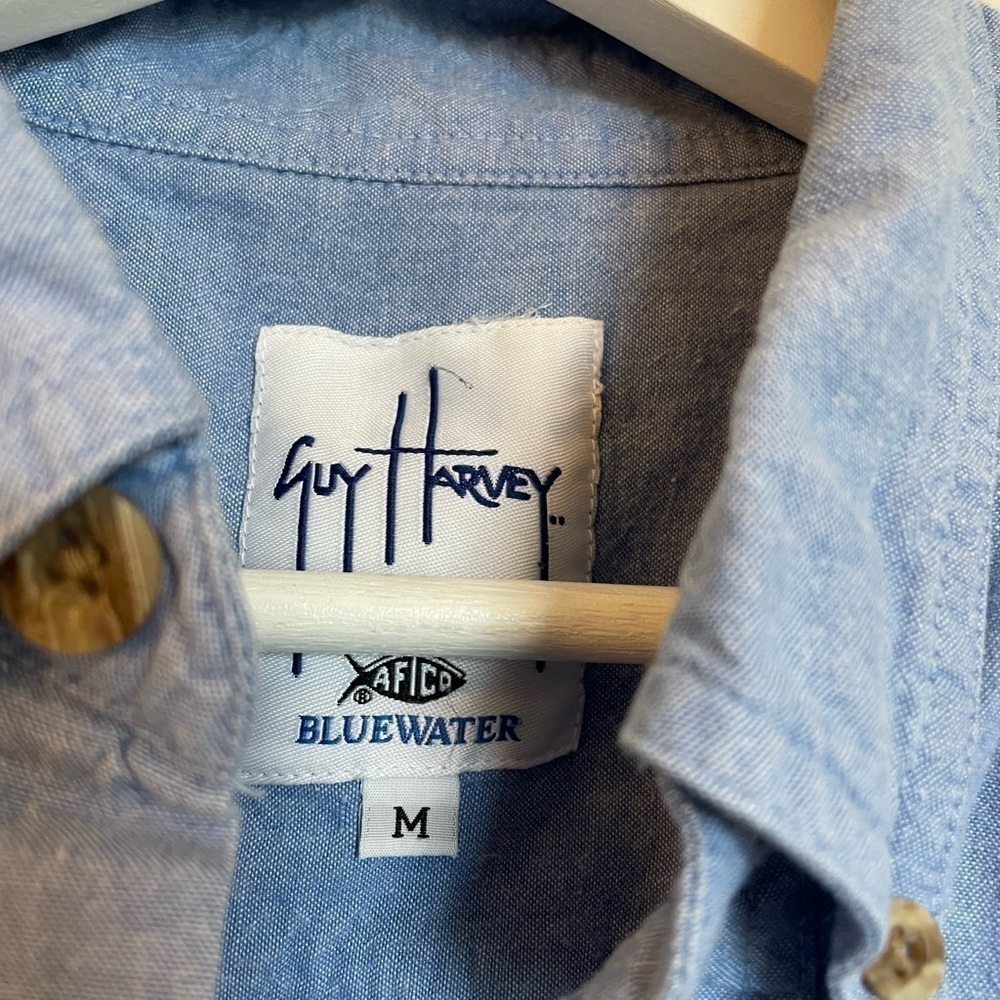 AFTCO Denim Button Down Shirt - Picture 8 of 8